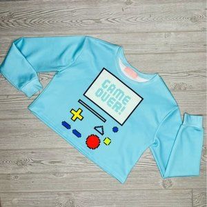 Zoel Cropped “ game over “ gamer sweatshirt sweater no size should be a large